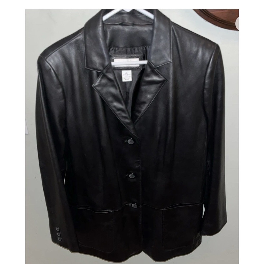 Vintage Preston & York Women's Black‎ Lambskin Leather Jacket Size P/P